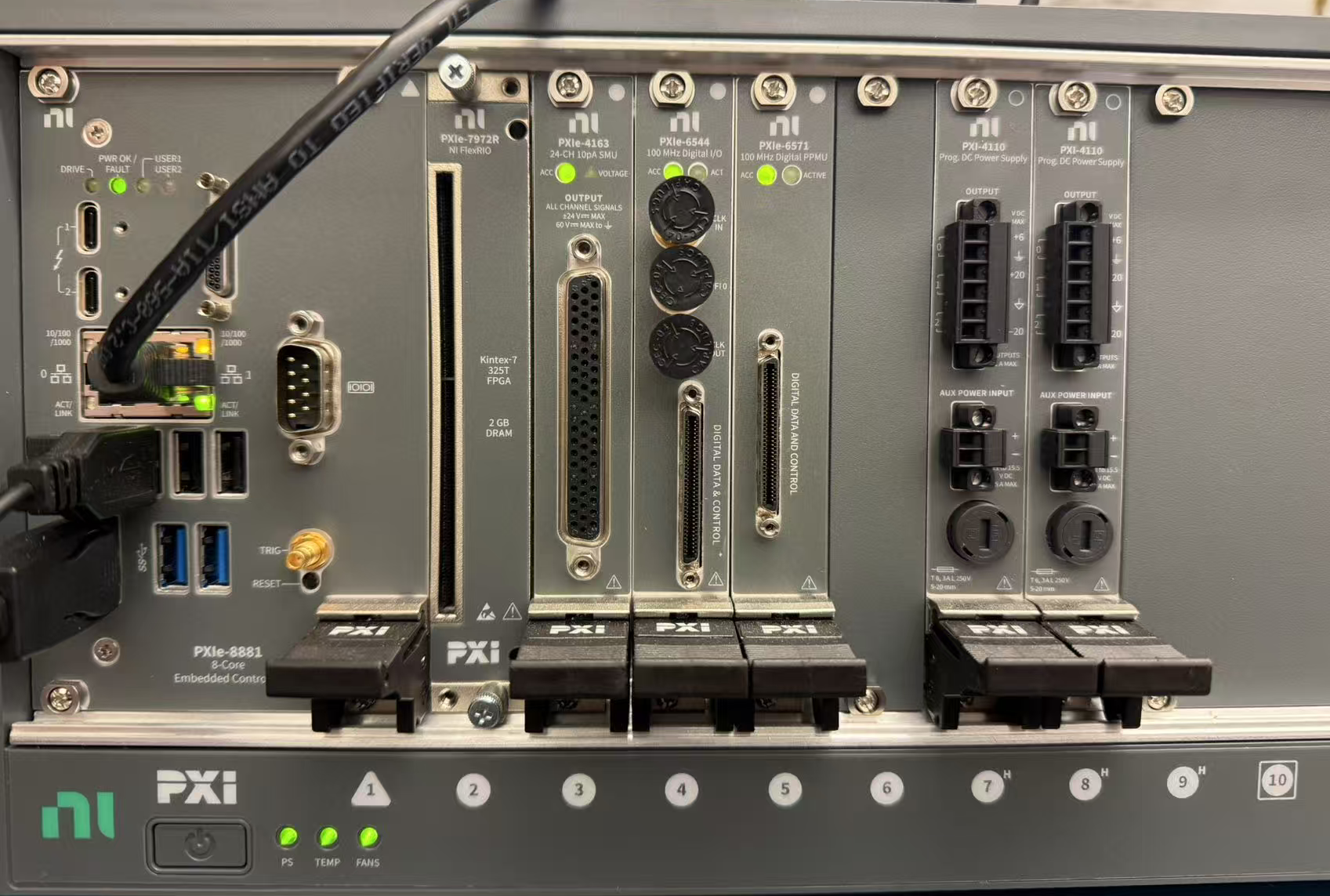 NI PXIe platform used for measurement development